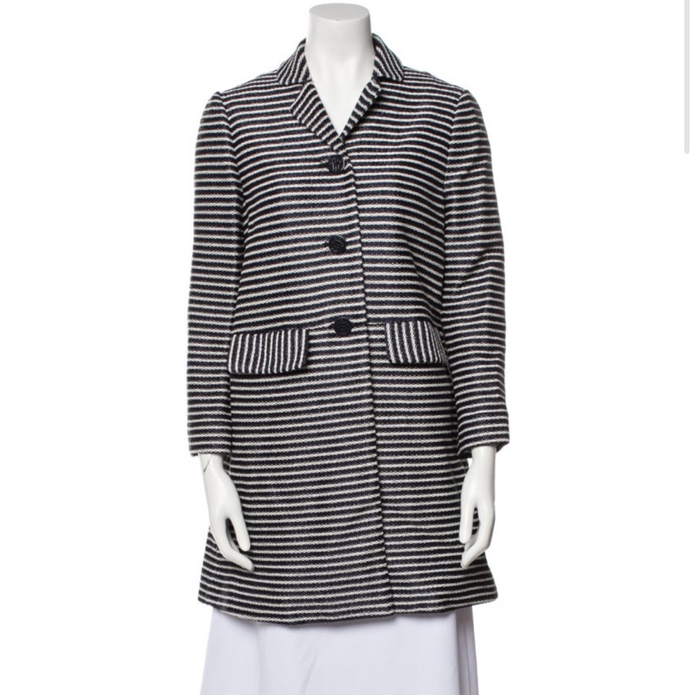 Tory Burch Striped Peacoat
